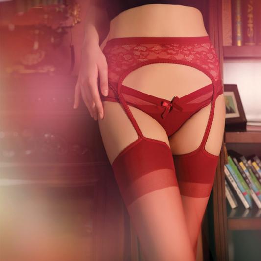 Lace garter stocking 吊带丝袜一体 1144