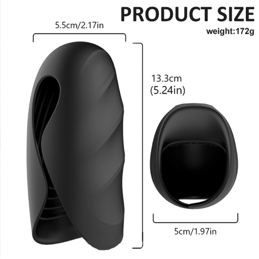 Black lil shell penis cock ring vibrator second gen 贝壳小战士二代阴茎震动按摩套 1224