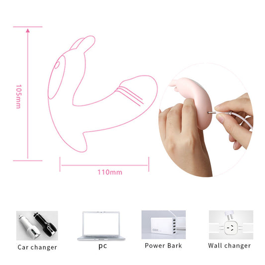 Pink rabbit Wireless Remote Vibrator 粉色兔子遥控无线跳蛋 1053