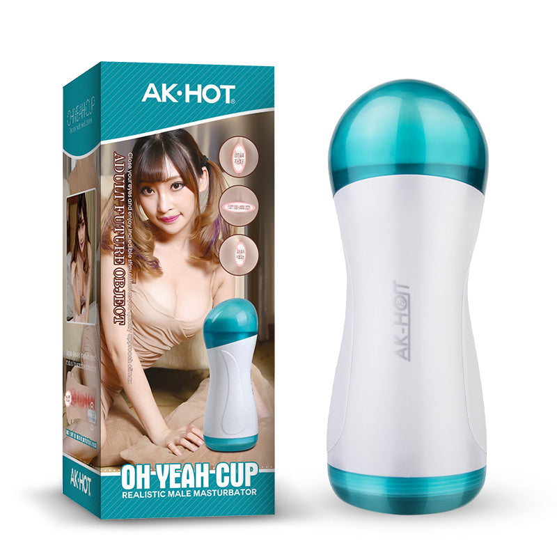 AK-HOT Flesh Light OH YEAH CUP Vibrator Masturbator (BLOWJOB) 东京热AK HOT震动口交飞机杯 (口交款) 1034
