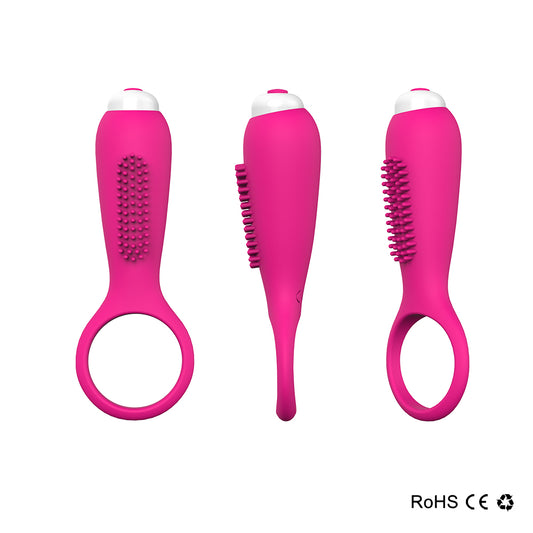 Lil bro cock penis ring delay vibrator  男用硅胶震动锁精环 1170