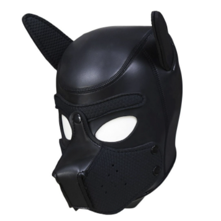 Puppy dog mask black 黑色狗头面具BDSM 1060