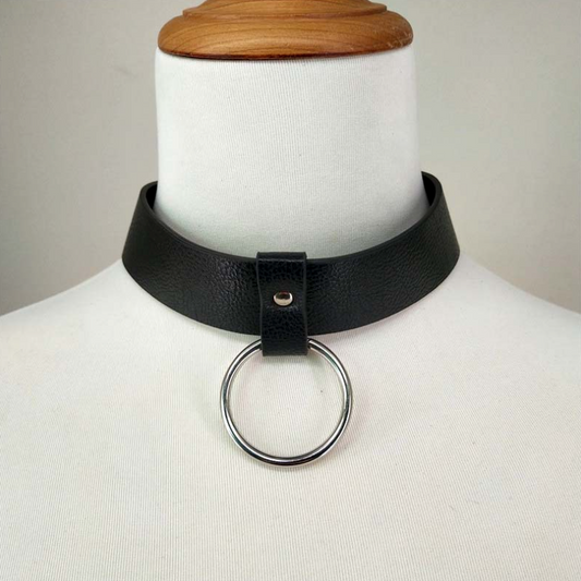 PU black collar/choker 情趣BDSM 脖套1079