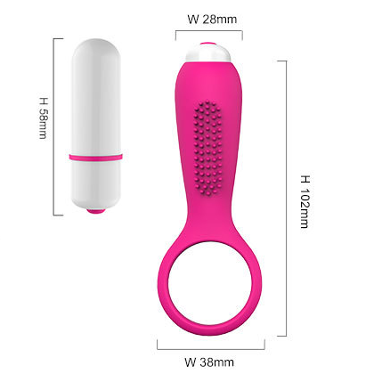 Lil bro cock penis ring delay vibrator  男用硅胶震动锁精环 1170