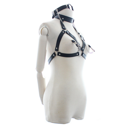 Harness Bondage w Nipple Clamp V9 束缚捆绑乳夹V9  BDSM  1205