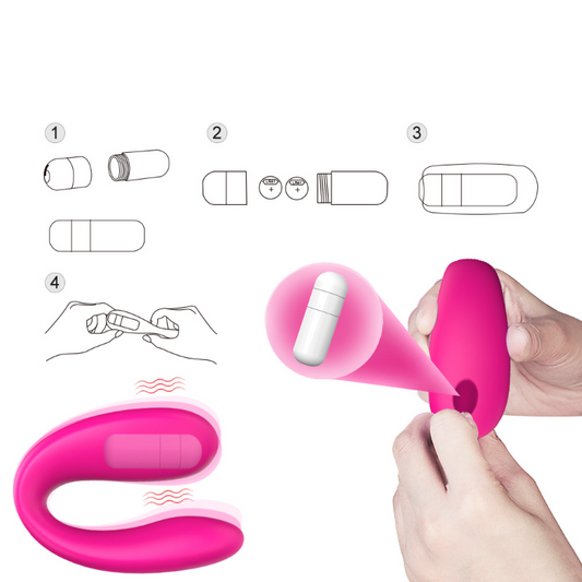 Rose red duo couple wireless vibrator  玫红双头共振夫妻共用无线跳蛋 1260