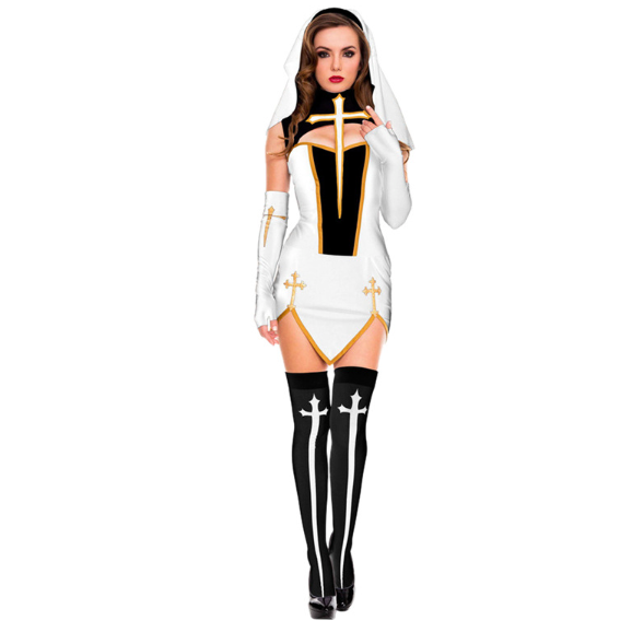 Nun costume uniform style B (Black/white) 修女制服B 1324
