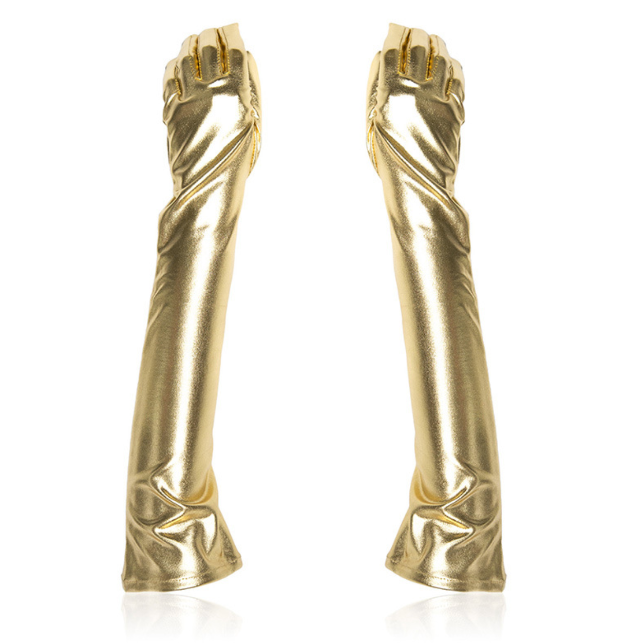 PU leather glove (Black/ Red/Gold/Silver) 漆皮手套 1258