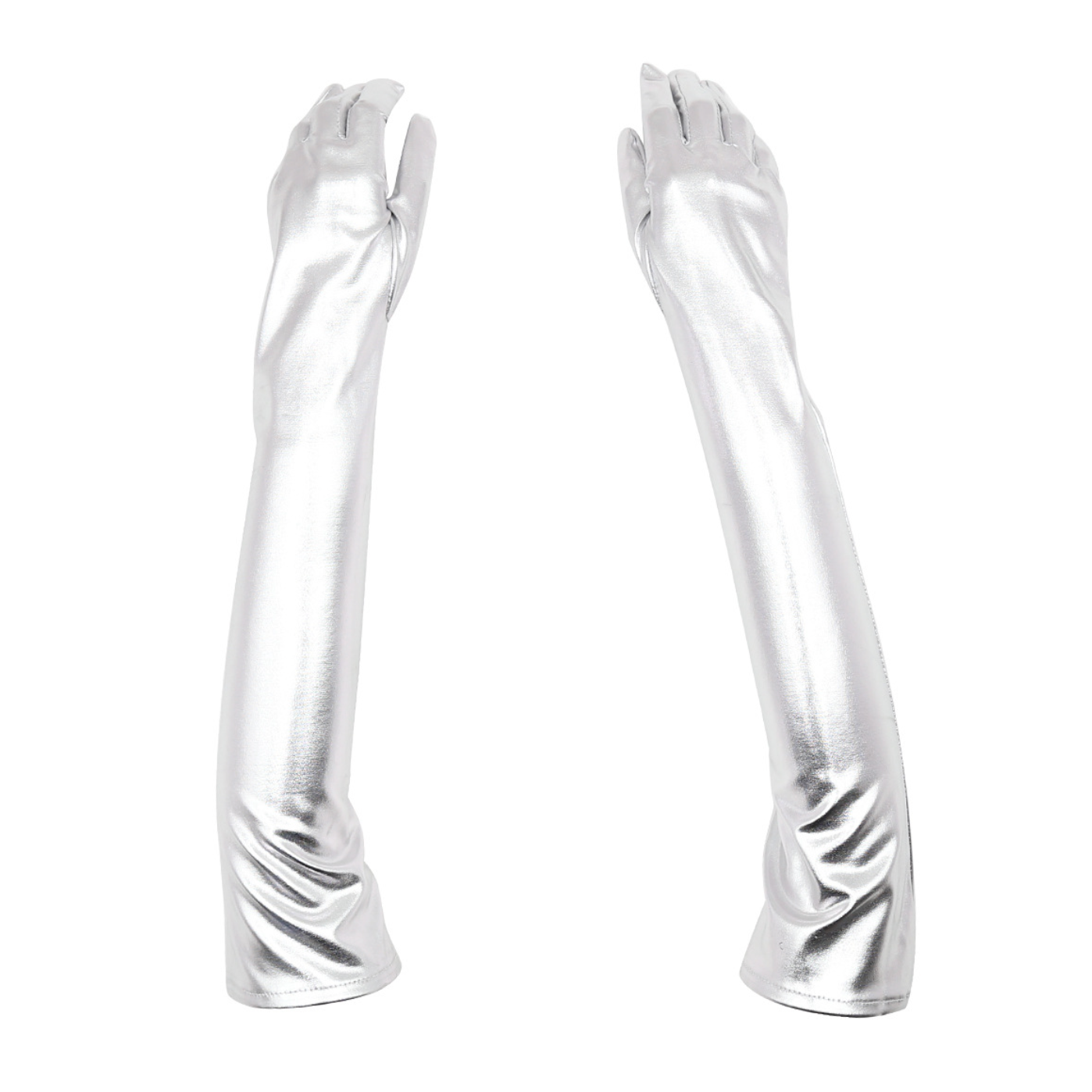 PU leather glove (Black/ Red/Gold/Silver) 漆皮手套 1258