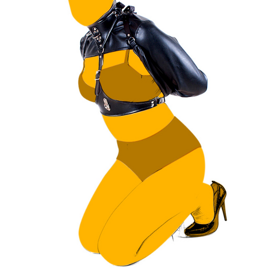 Bondage restriction V1 乳露胸拘束缚衣双手铐 BDSM 1387
