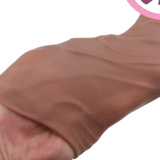 Skin penis extension cock ring 男用加长加粗肉色锁精 1409