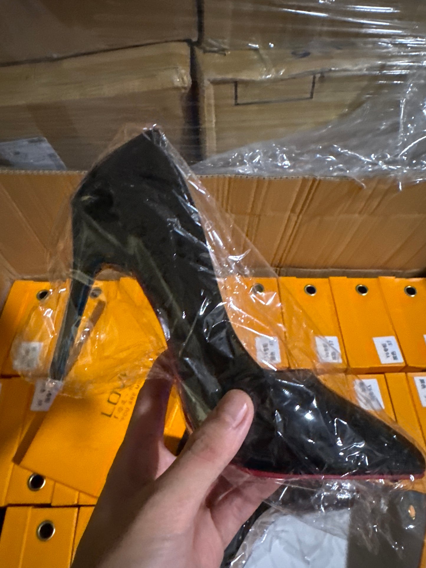 Black Heels 10cm w Red Base 黑色红底高跟鞋10cm 2263