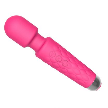 USB charging vibrator wand 20 frequency  麦克风震动棒20频 (Pink/Black) 1419