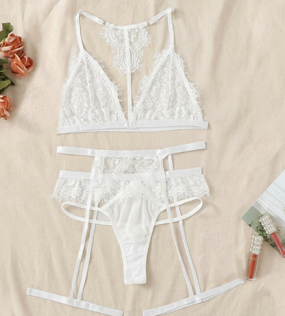 Lace lingerie 3pc set (Plus size suitable) 性感3件套内衣 1136