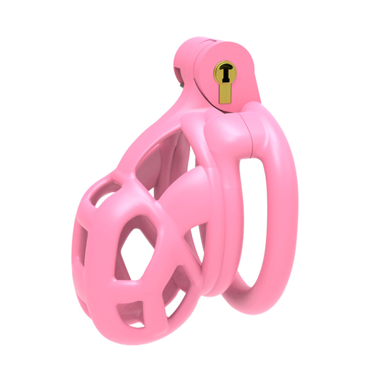Pink Chastity Cuckold Device Male Cage 3D Print BDSM  [Cage + 4 Rings]  粉色贞操男用 BDSM  1611