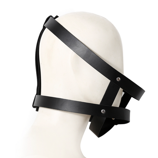 Face Harness PU Leather V8  PU皮革头罩 V8 BDSM  1729