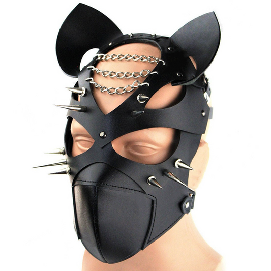 Face Mask PU Leather V8 PU皮革面具 V8 BDSM  1851