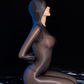 Fantasy Black Body Stocking Open Crotch (Plus Size Suitable) 梦幻黑色连体尼龙紧身衣开档 2079