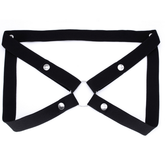 Cuckold Cage Stripe Male Anti-slipping v2 男用贞洁笼辅助带弹性防下坠 V2 BDSM  (Black/Pink) 2095