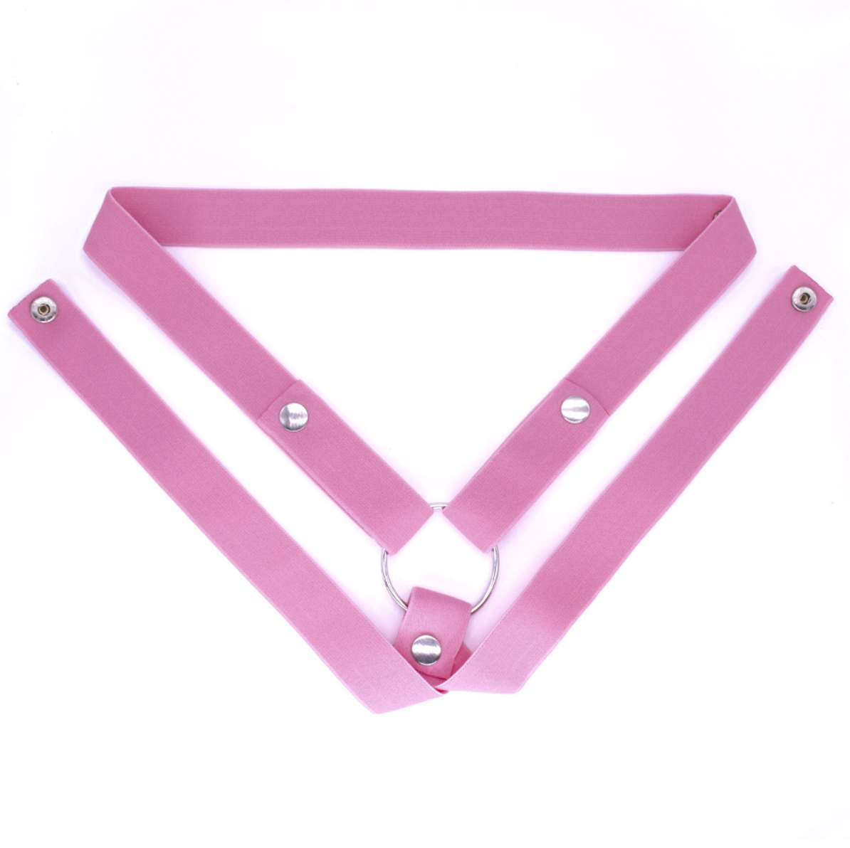 Cuckold Cage Stripe Male Anti-slipping v2 男用贞洁笼辅助带弹性防下坠 V2 BDSM  (Black/Pink) 2095