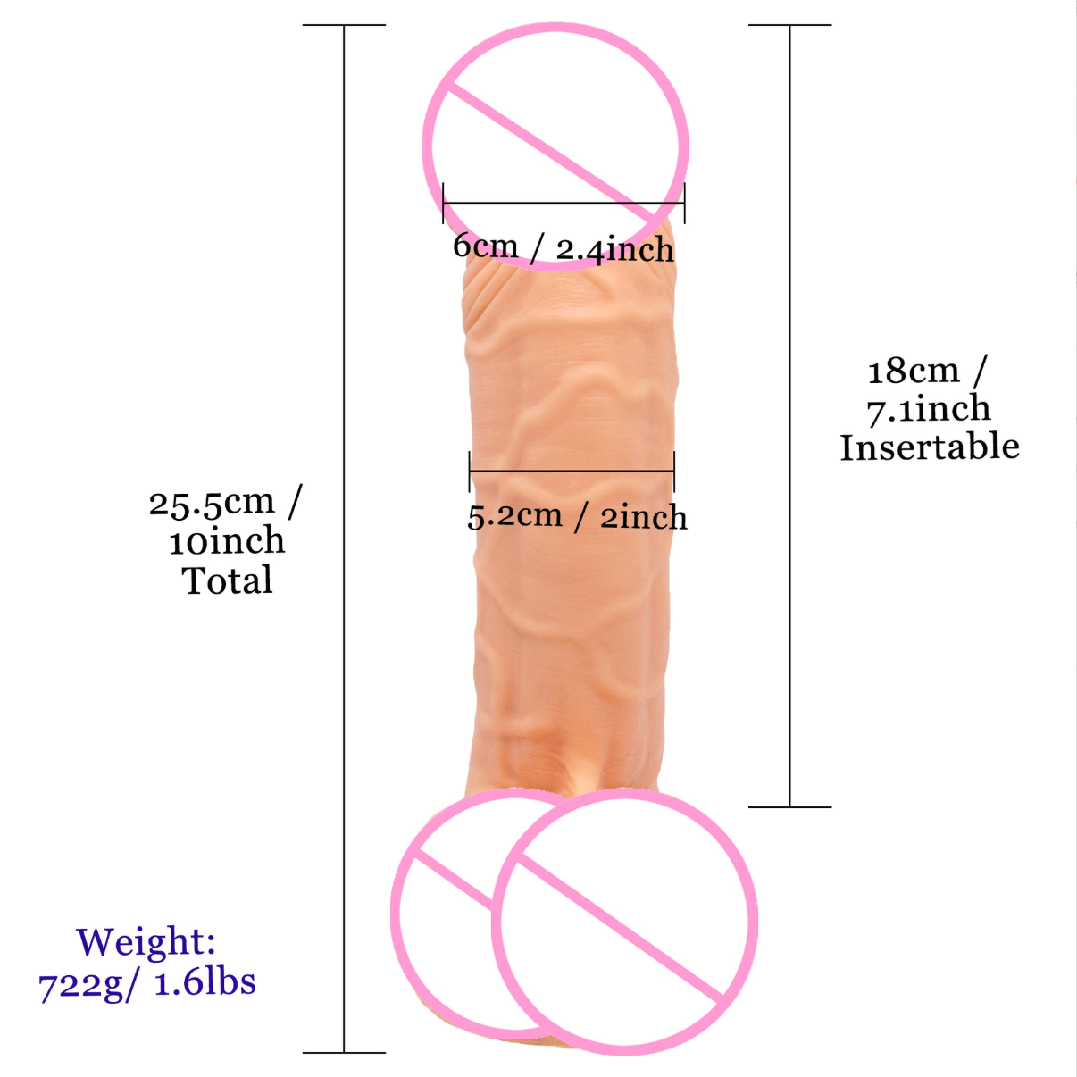 James 25cm Dildo 詹姆士阳具 2108