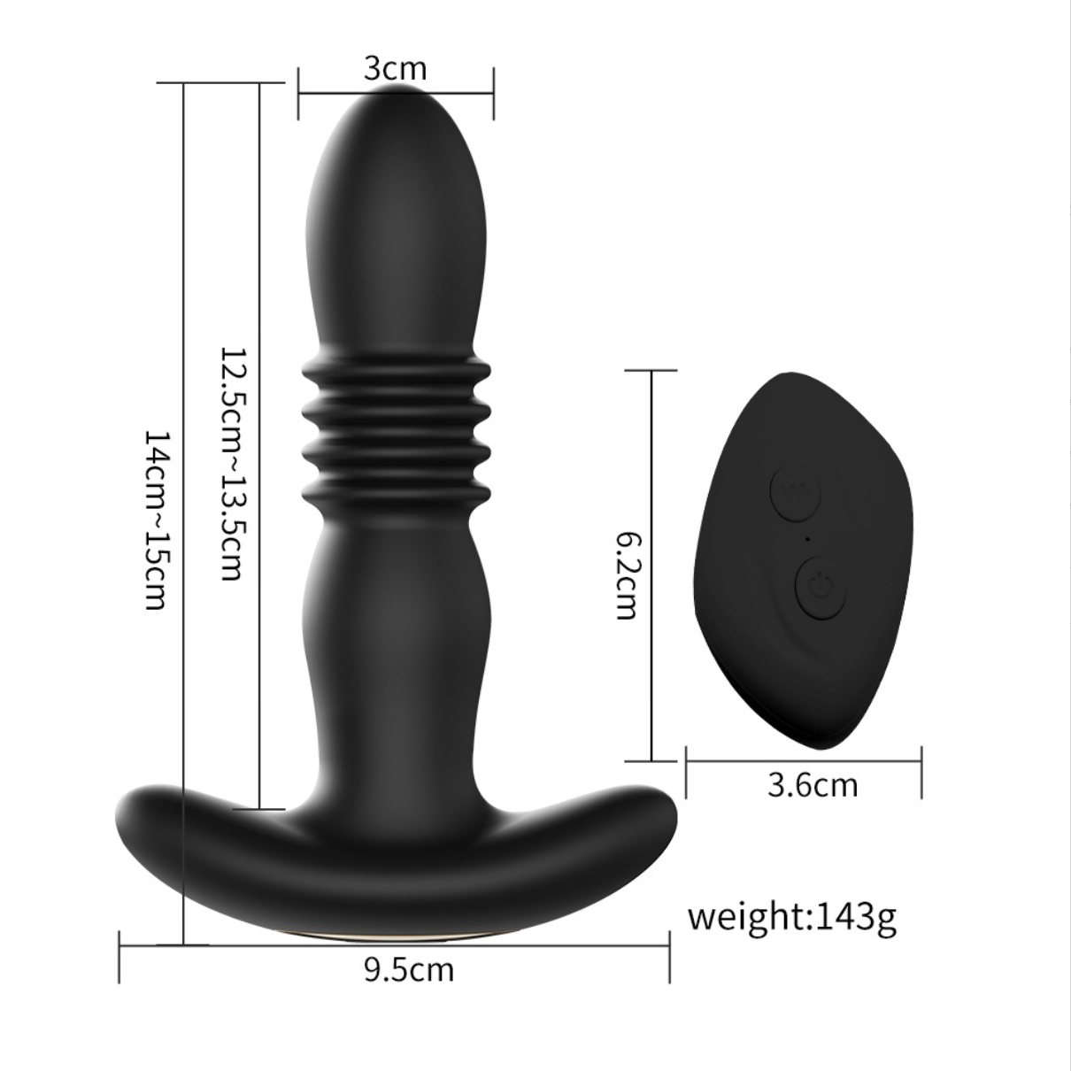 Prostate Anal Butt Vibrator [APP Control] v10 前列腺后庭遥震动棒 V10 2113