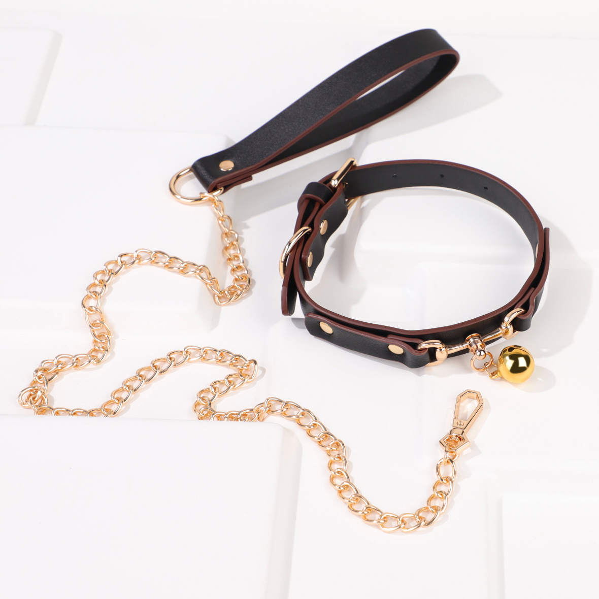 Collar/Choker with Leash & Bell V4 颈圈铃铛情趣BDSM V4 脖套+牵引 2170