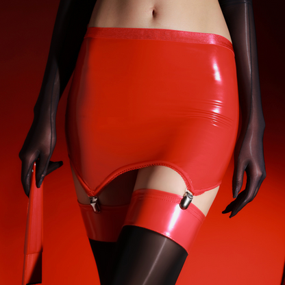 PU Leather Garter Stocking V10 漆皮吊带丝袜一体 V10 2204