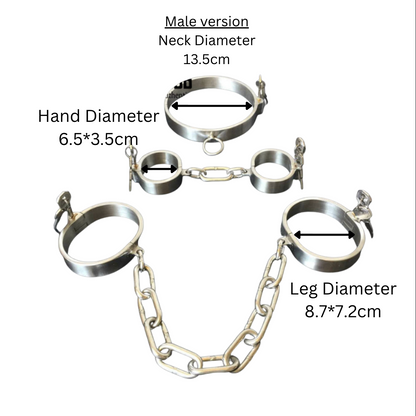 Bondage & Restraint Metal Hard & Cold V2 不锈钢手颈束缚架子V2 BDSM 2217