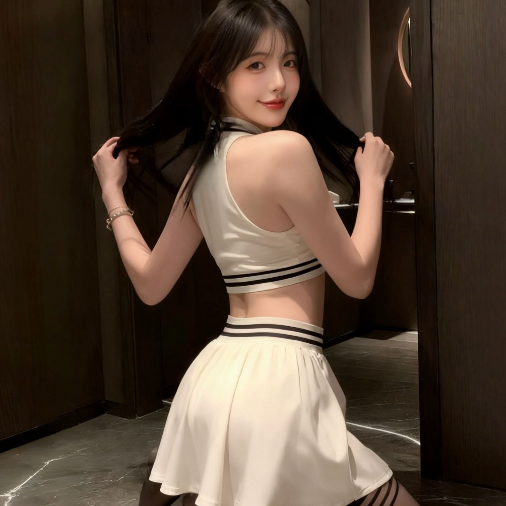 Tennis Sporty Bodysuit Uniform [Open Crotch]  网球运动制服 2228