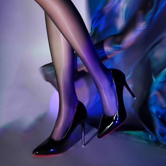 Black Heels 10cm w Red Base 黑色红底高跟鞋10cm 2263