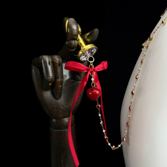 Cherry Nipple Clamp Harness w Butt Plug Option 樱桃情趣乳夹乳环肛塞选项 2307
