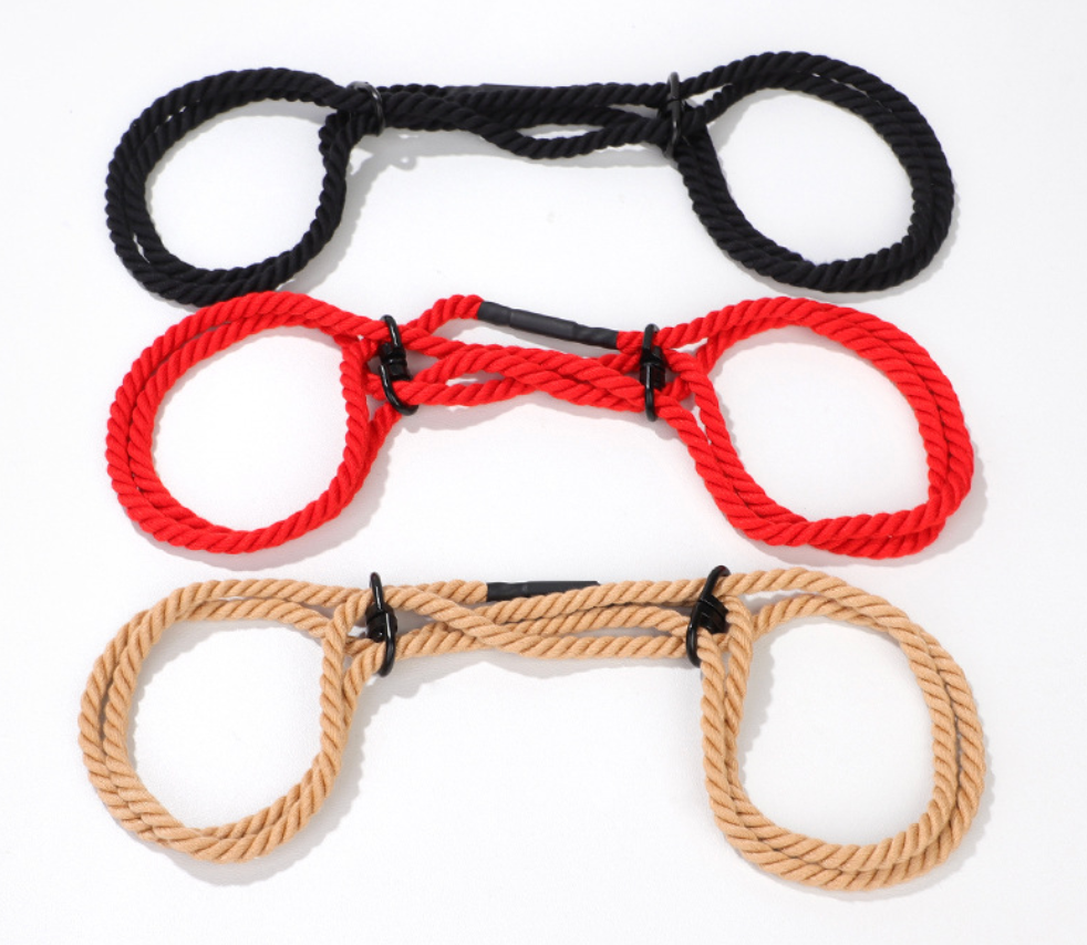 Adjustable bondage rope 可调节束缚绳 (Black/Red) 1414