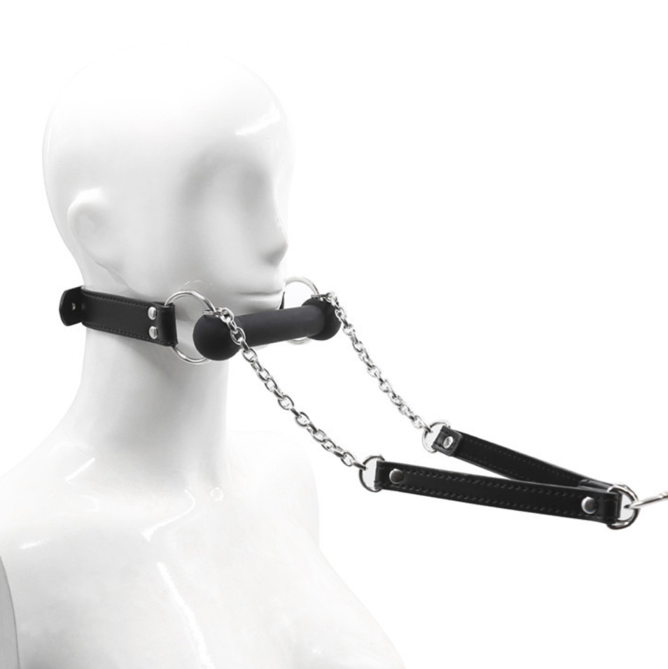 Bone gag PLUS with leash 骨头口塞PLUS+牵引 BDSM 2372
