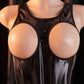 Charlotte PU Leather Bodysuit [Open Crotch] 夏洛特黑色PU皮革紧身衣[开档] 2230