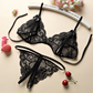 Lace lingerie 2pc bra set 蕾丝二件套三点式内衣1118